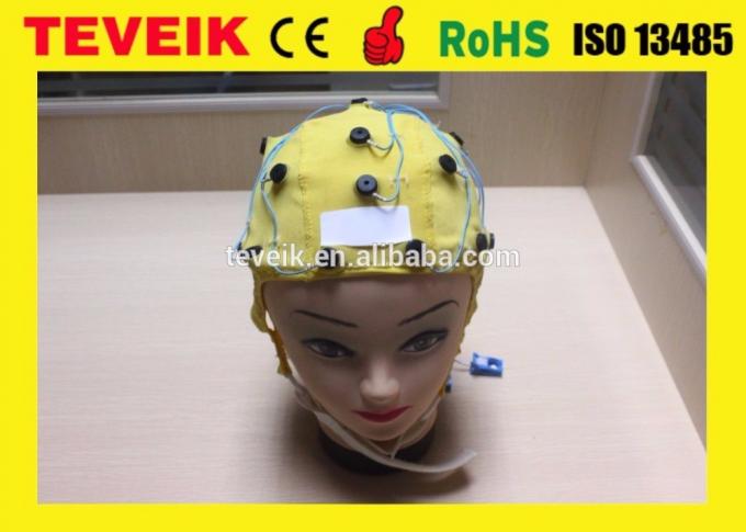 Tampão do elétrodo do EEG da elevada precisão com os elétrodos diferentes 16 do sensor ~ canal 128