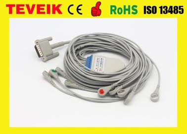 Cabo dos leadwires ECG/EKG do DB 15pin 10 do preço de fábrica M1770A de Teveik para o monitor paciente, pressão