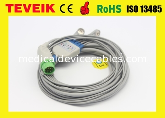 Fukuda Denshi DS-7100 /7200 5 conduz o cabo de ECG, fios de ligação redondos de 12pin ECG com pressão