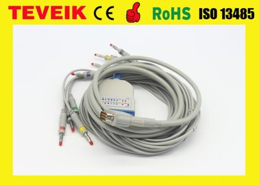 Cabo e leadwires compatíveis da ligação ECG/EKG de HP M1770A 10 com padrão do IEC Banana4.0