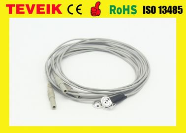 Elétrodos de prata puros de alta qualidade do cabo do EEG para a máquina do EEG, cabo do eeg do soquete DIN1.5