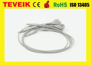 O OEM/ODM médicos reusáveis DIN1.5 7 conduz o cabo do Leadwire de Holter Recorder ECG com pressão