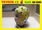 O fornecedor médico de Neurofeedback 20 integrados amarelos conduz o tampão do EEG para a máquina do EEG, grampo Tin Electrode da orelha