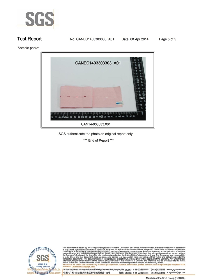 Correia descartável habilitado do ISO M2208A CTG do CE com casa de botão/correia Fetal do monitor com largura 5 de 60mm
