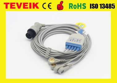 5 ligações agarram o cabo de ECG reusável com o grampo para o monitor paciente de Nellco-r