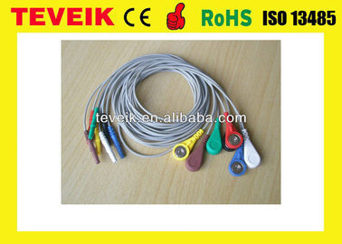 Tipo médico 7 cabos médicos do RUÍDO 1,5 dos materiais de consumo do Leadwire do leadsHolter ECG, pressão