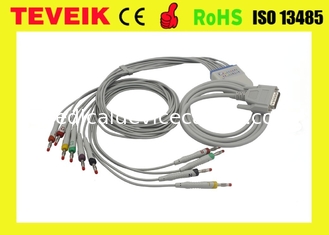 Cabo da ligação EKG/ECG da parte 10 de MS1-106902 EDAN um com o resistor do IEC 10K da banana 4,0