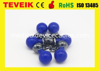 Material folheado a níquel do silicone da bola azul pediatra do elétrodo do copo da sução para o RUÍDO 3,0