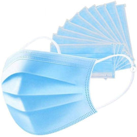 Máscara protetora descartável macia proteção pessoal não tecida de 3 dobras confortável.