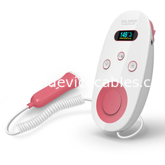Os ABS plásticos Fetal OLED de Doppler do ultrassom COR-DE-ROSA do CE indicam o monitor de coração Fetal