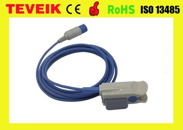 Cabo médico do sensor Spo2 de HP M1196A/M1196T para compatível adulto com MP20/MP30/MP40
