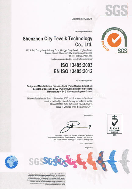 China Shenzhen Teveik Technology Co., Ltd. Certificações